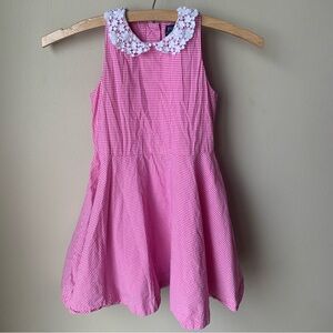 Ralph Lauren gingham pink and white lace collared dress
